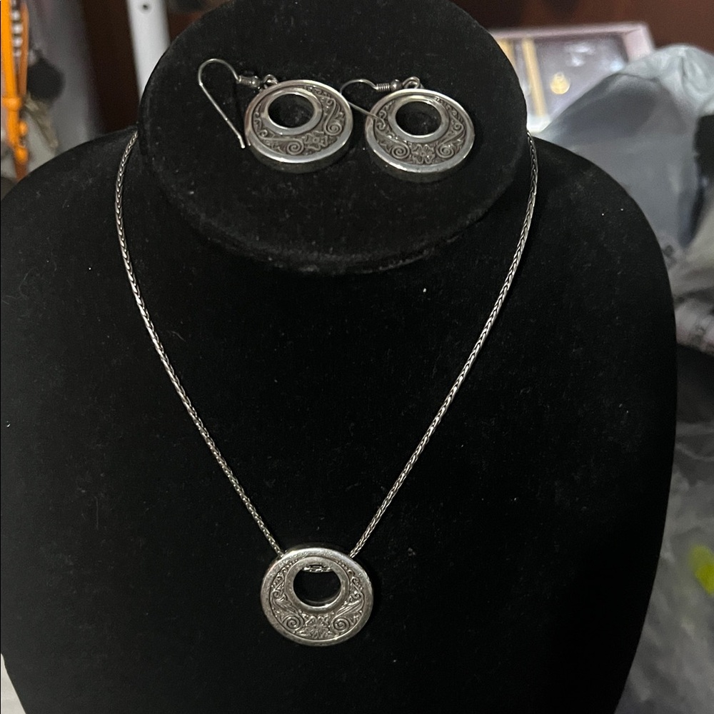 Brighton Elegant Silver Necklace and Earring Set